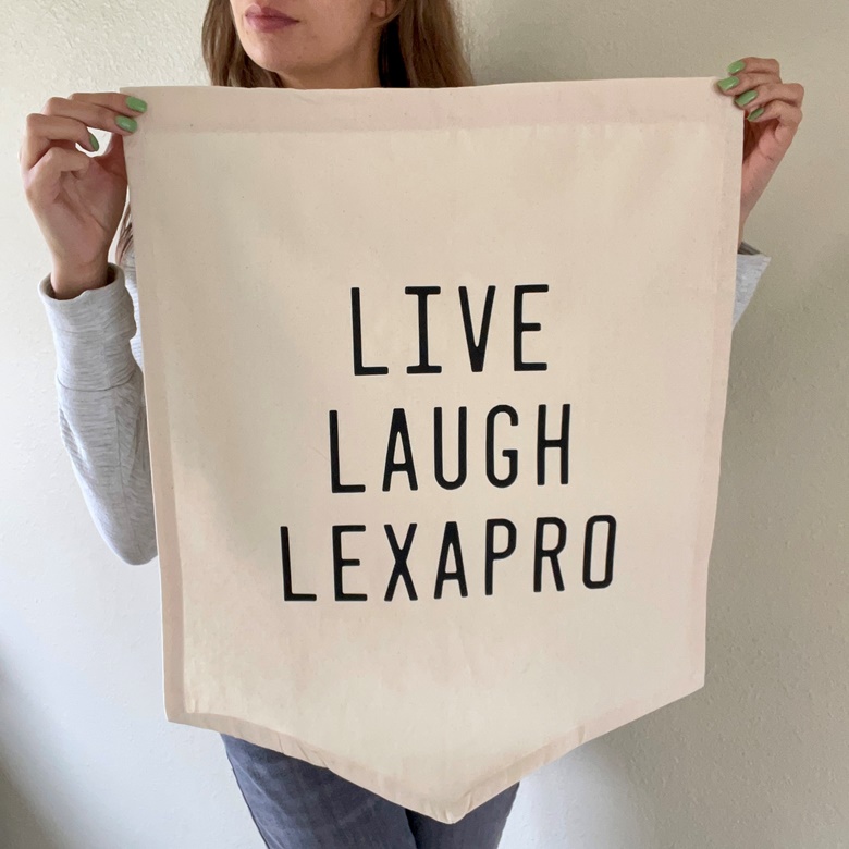 Live Laugh Lexapro Pennant Flag Large Morgan Meyer Lemon Makes   829eee3b 94ae 4755 A51f 1e0ef7b60ab2 Img 5819 