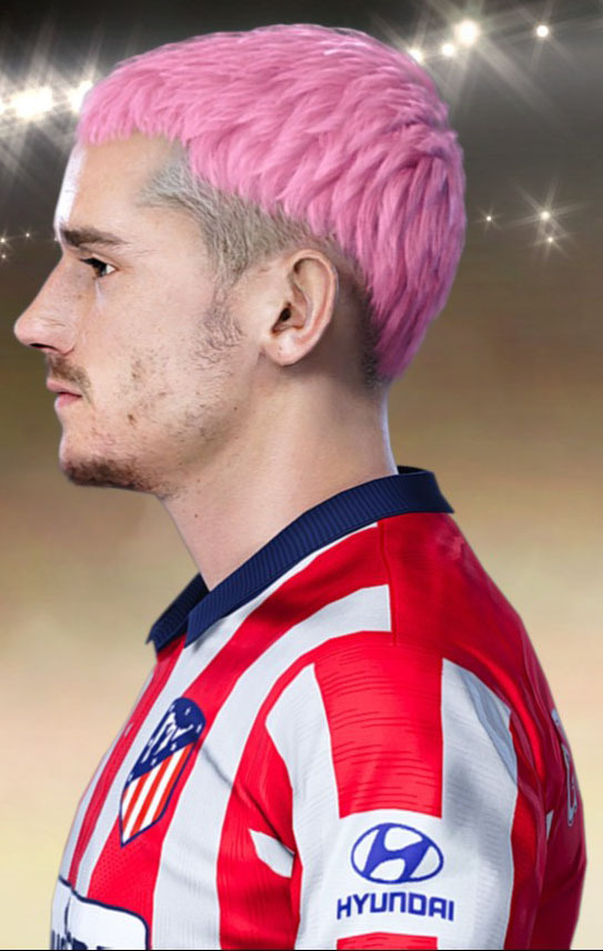 Antoine Griezmann pink hair V2 - GDEfacemaker's Ko-fi Shop - Ko-fi ️ ...