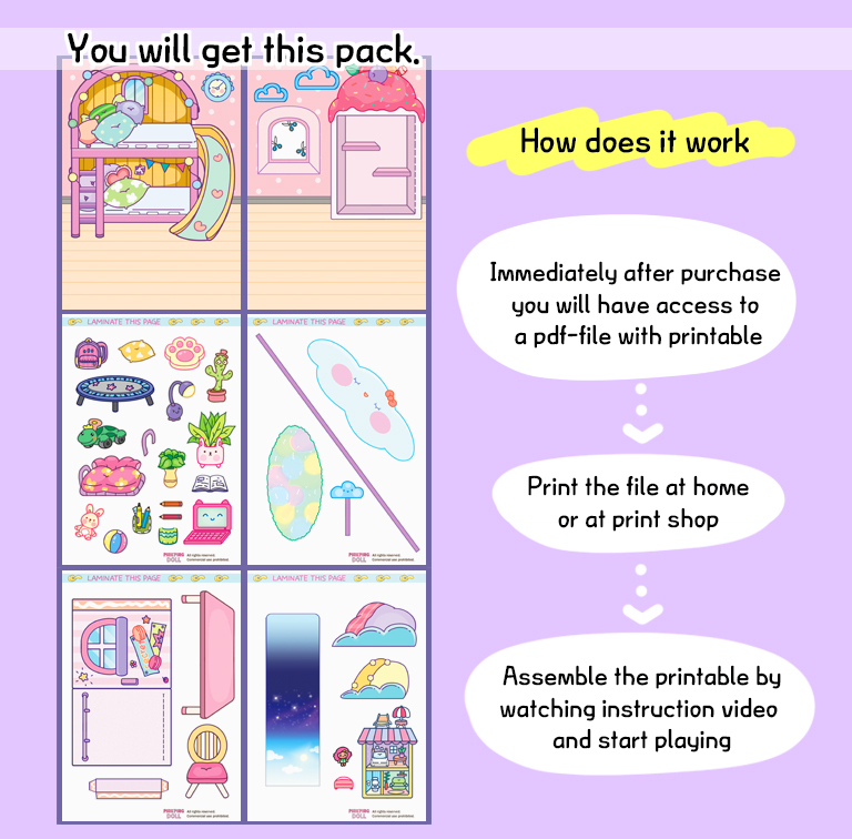 Kidsroom Printables for Paper dolls / paper toy / busy book / for kids -  pinkpingdoll's Ko-fi Shop - Ko-fi ❤️ Where creators get support from fans  through donations, memberships, shop sales