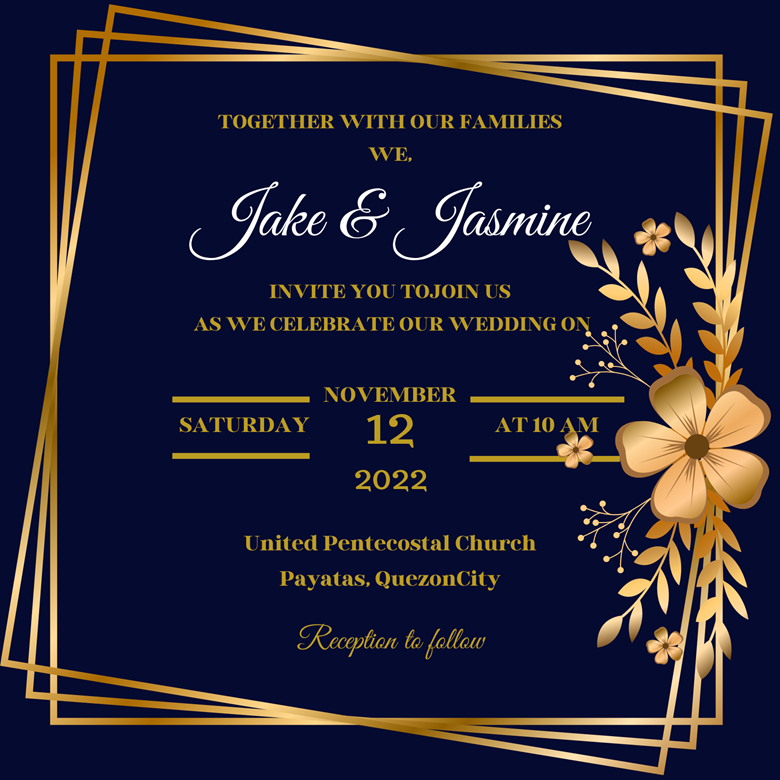 Square Wedding Invitation - LB Digital Creations's Ko-fi Shop - Ko-fi ️ ...