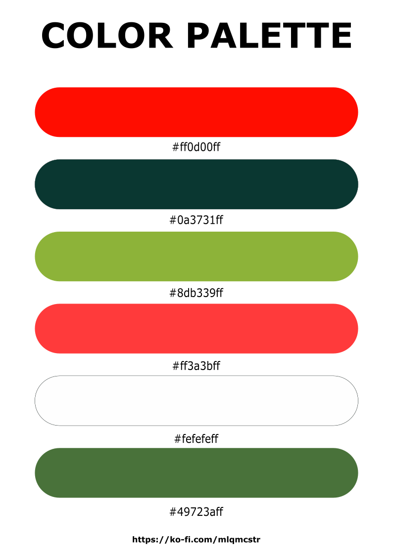 Christmas Color Palette Guide Mhek Creatives's Kofi Shop Kofi ️