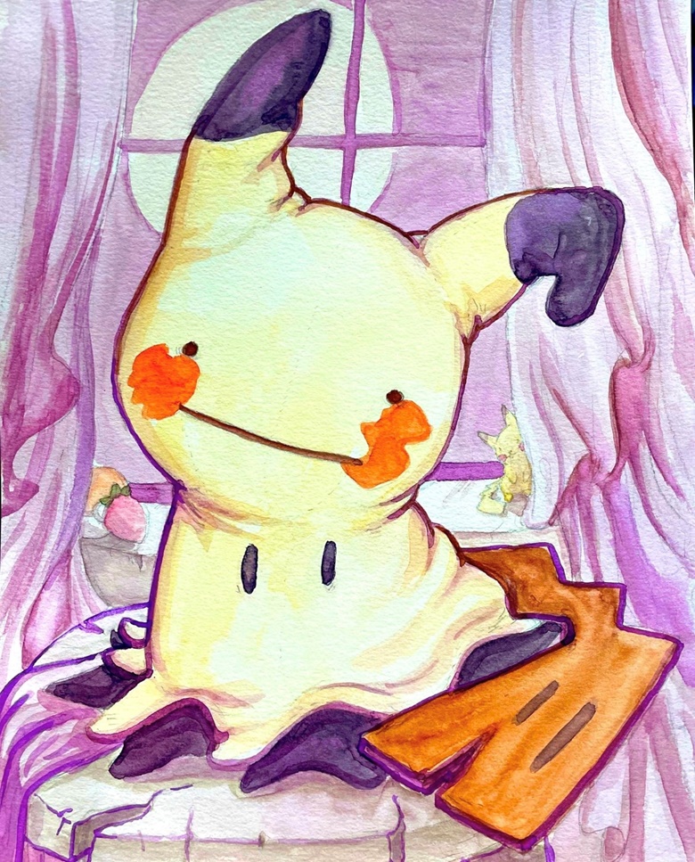 Mimikyu in the snow