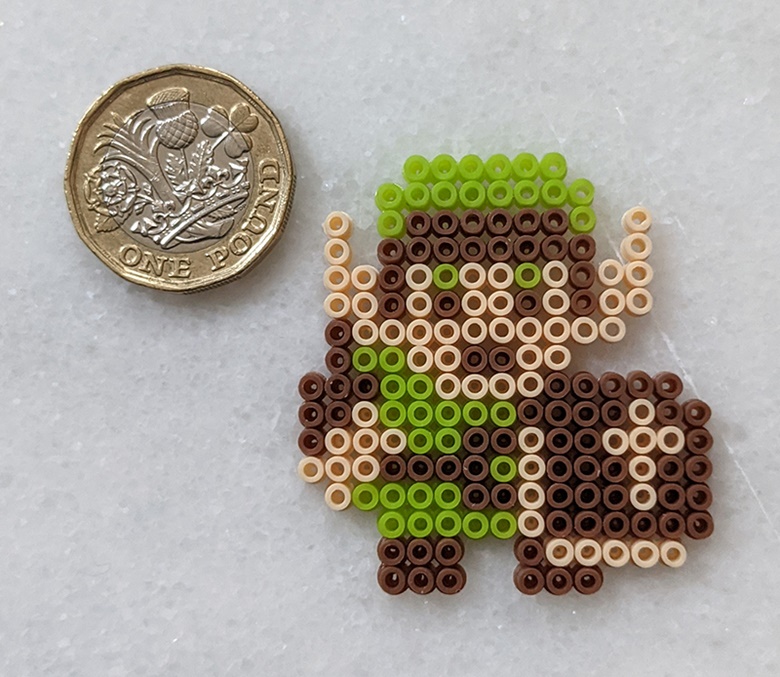 LINK LEGEND OF ZELDA MINI BEAD SPRITE PERLER HAMA ARTKAL PIXEL ART