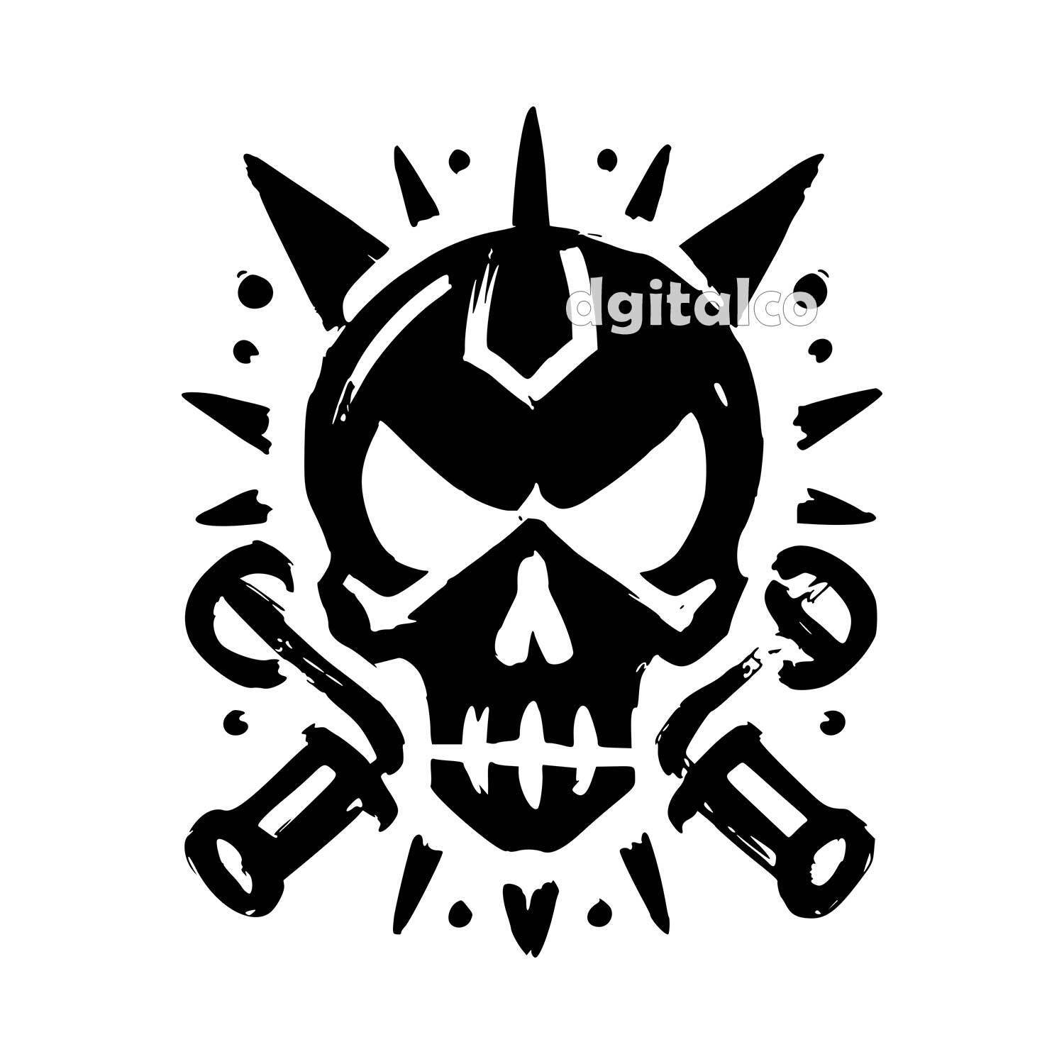 Punk Skull Vector Art - Raw Hand-drawn Edge For Punk Rock Appeal 