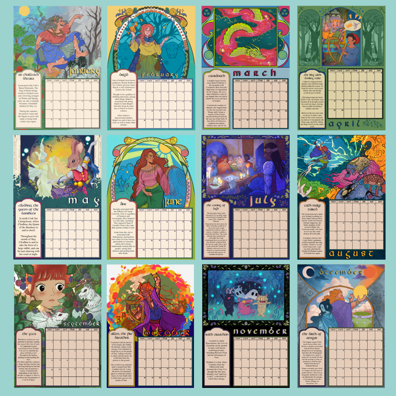 Irish Folklore Mythology Calendar 2024 Amy Louise S Ko Fi Shop Ko   855a2ffc 768c 463e 81b8 D08cb947a76e Untitled Artwork4 