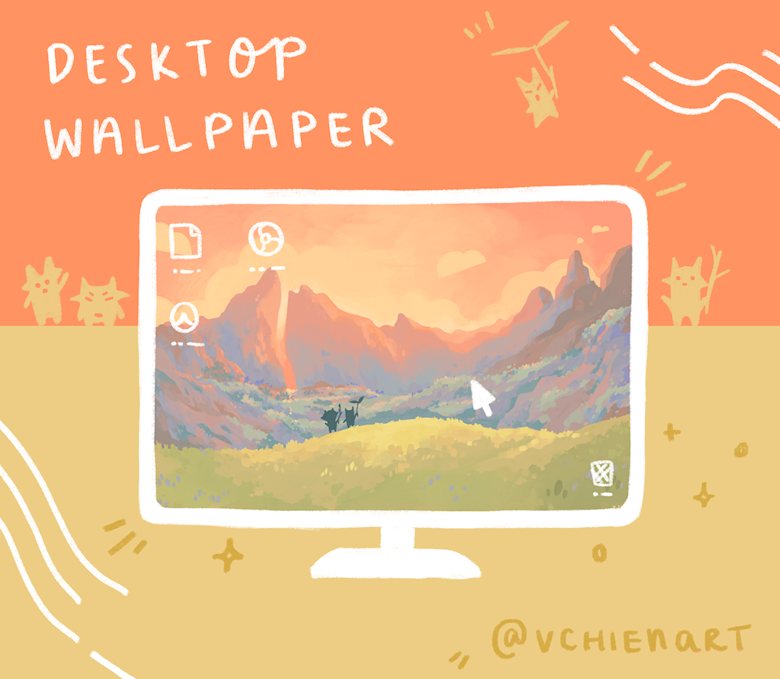 Zelda BOTW - Desktop Wallpaper - Vivian Chien's Ko-fi Shop - Ko-fi ️ ...