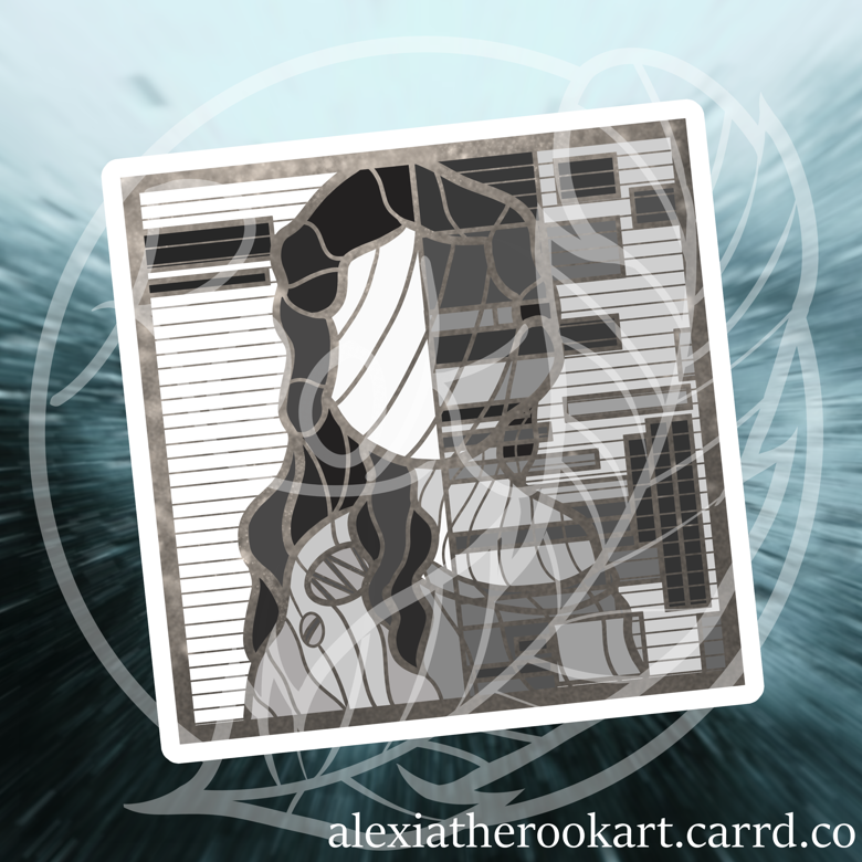 Reputation Stained Glass Sticker - Alexia The Rook's Ko-fi Shop