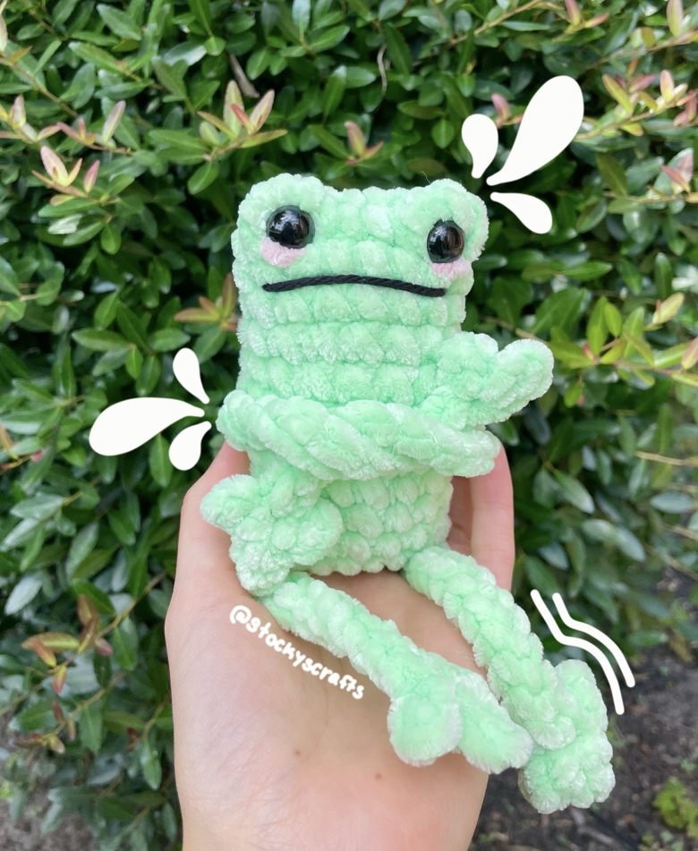 Crochet Mini Frog Plushie Amigurumi Plush Frog Plush Cute Frog