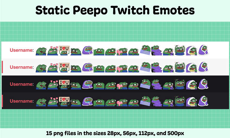 Static Peepo/Pepe Emotes for Twitch or Discord - Red Star Blanket's Ko ...