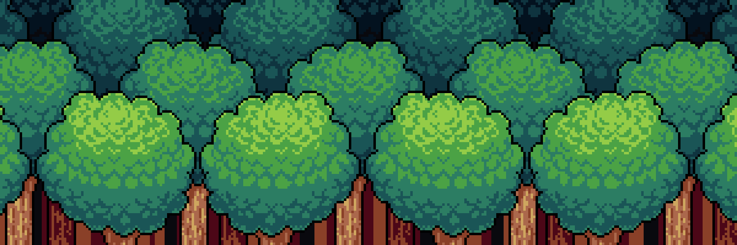 Pixel Forest Banner (FREE) - GoldenTreesArt's Ko-fi Shop - Ko-fi ️ ...