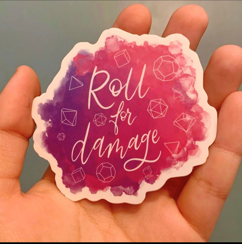 Roll for Damage Sticker - Little Light Calligraphy's Ko-fi Shop - Ko-fi ...