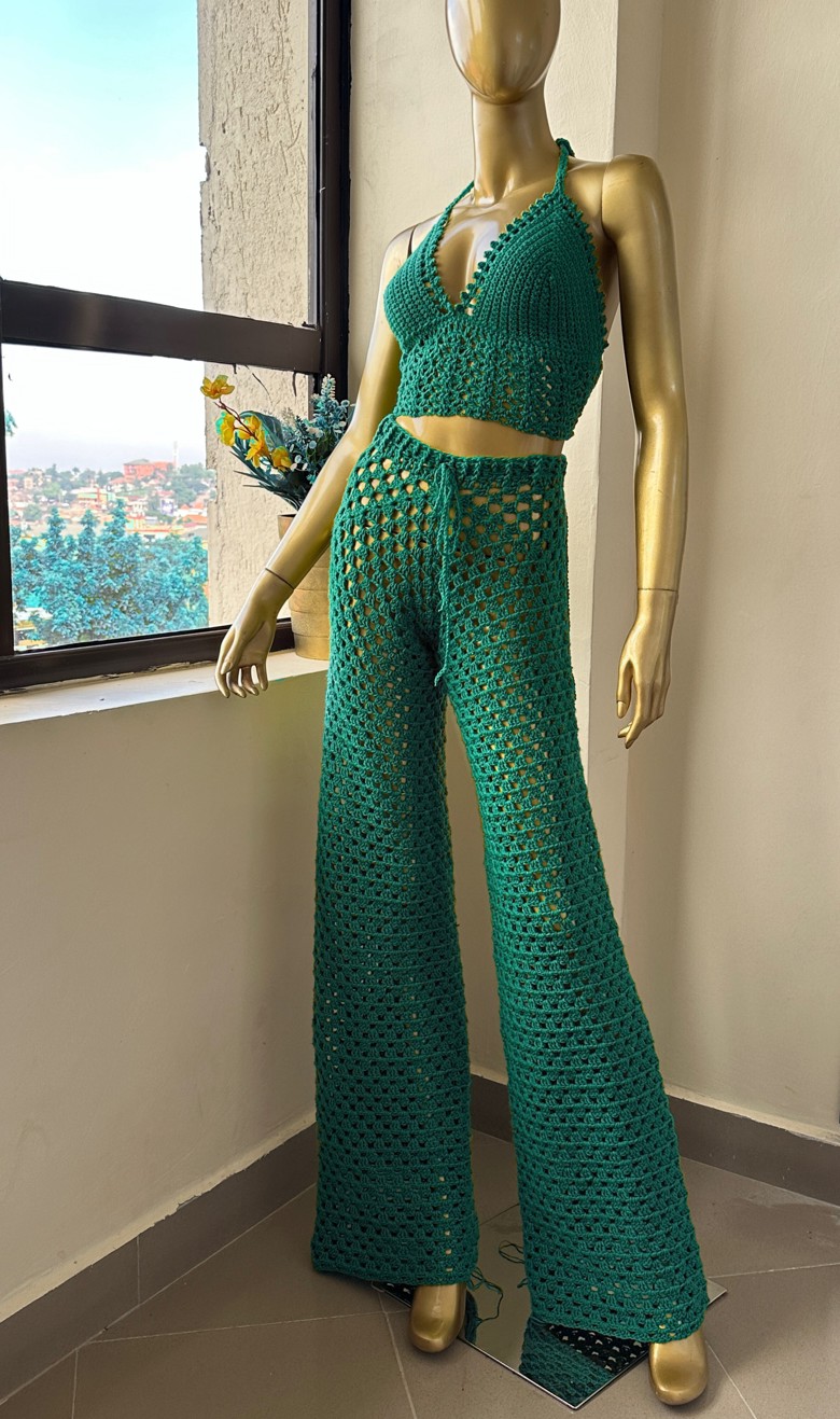 Wide leg granny stitch crochet pants - Shylercrochets 's Ko