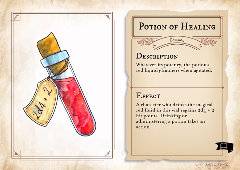 Healing Potion Cards - Sage & Stone's Ko-fi Shop - Ko-fi ️ Where ...