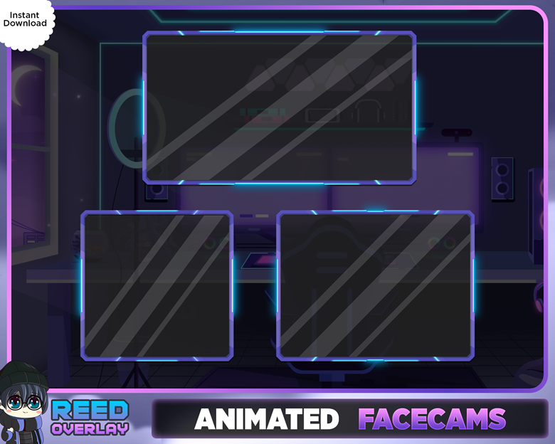 ANIMATED Twitch Overlay Stream Package: Lo-fi Vibe Aesthetic 