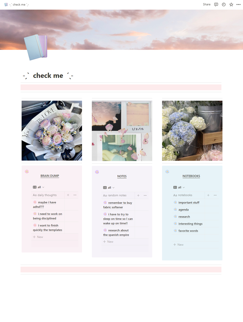 simple and cute note-taking page for notion - Lyw's Ko-fi Shop - Ko-fi ...