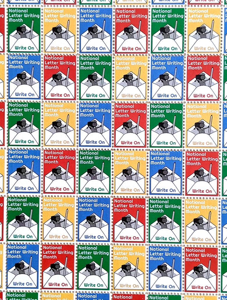 Artistamp set national letter writing month selvage s ko fi shop