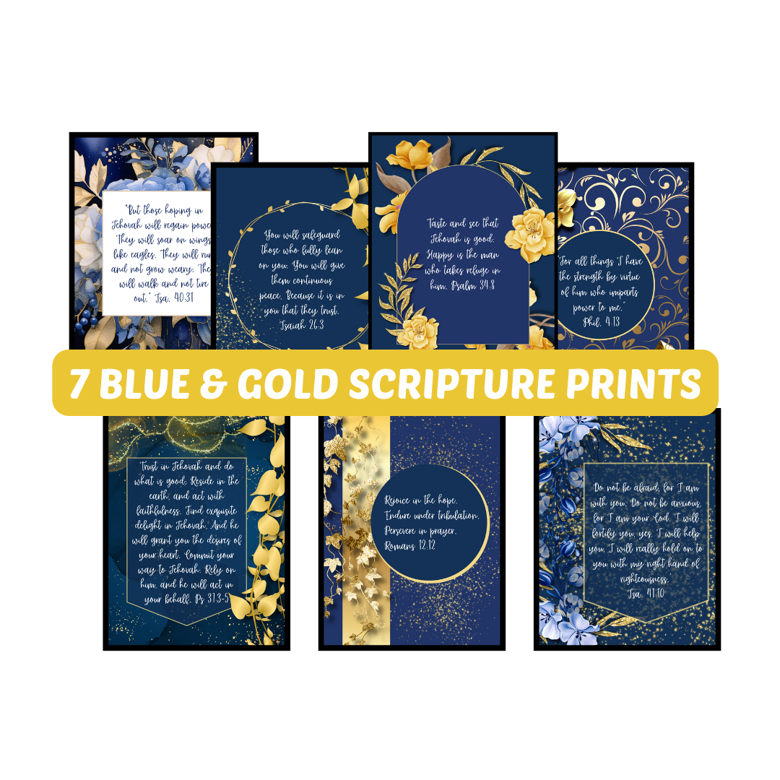 7 Elegant Blue & Gold Scripture Prints - Angela @Coffee.ButFirst ...