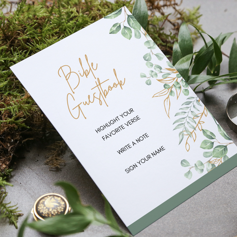 Design Your Wedding Guest Book Bible