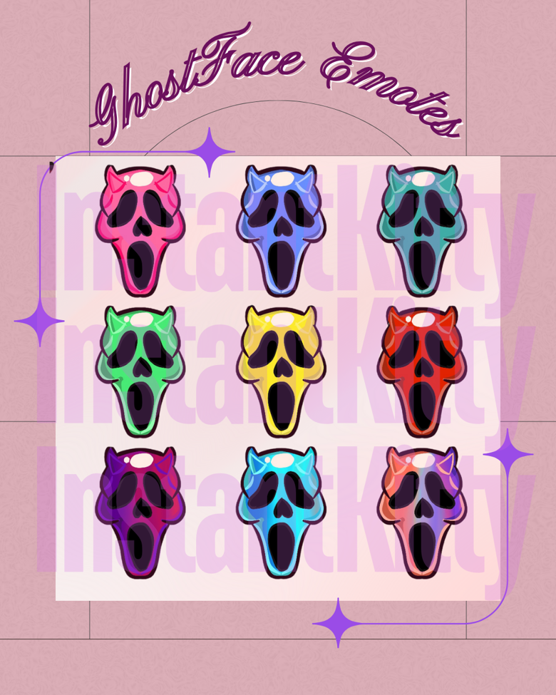 Ghostface Badges / emotes - InsantKitty's Ko-fi Shop - Ko-fi ️ Where ...