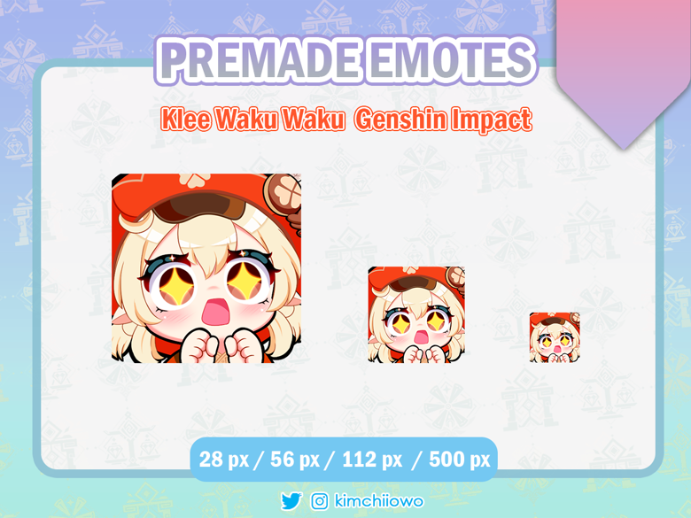 Klee Waku Waku Genshin Impact Emote - Kimchiiowo's Ko-fi Shop - Ko-fi ️ ...