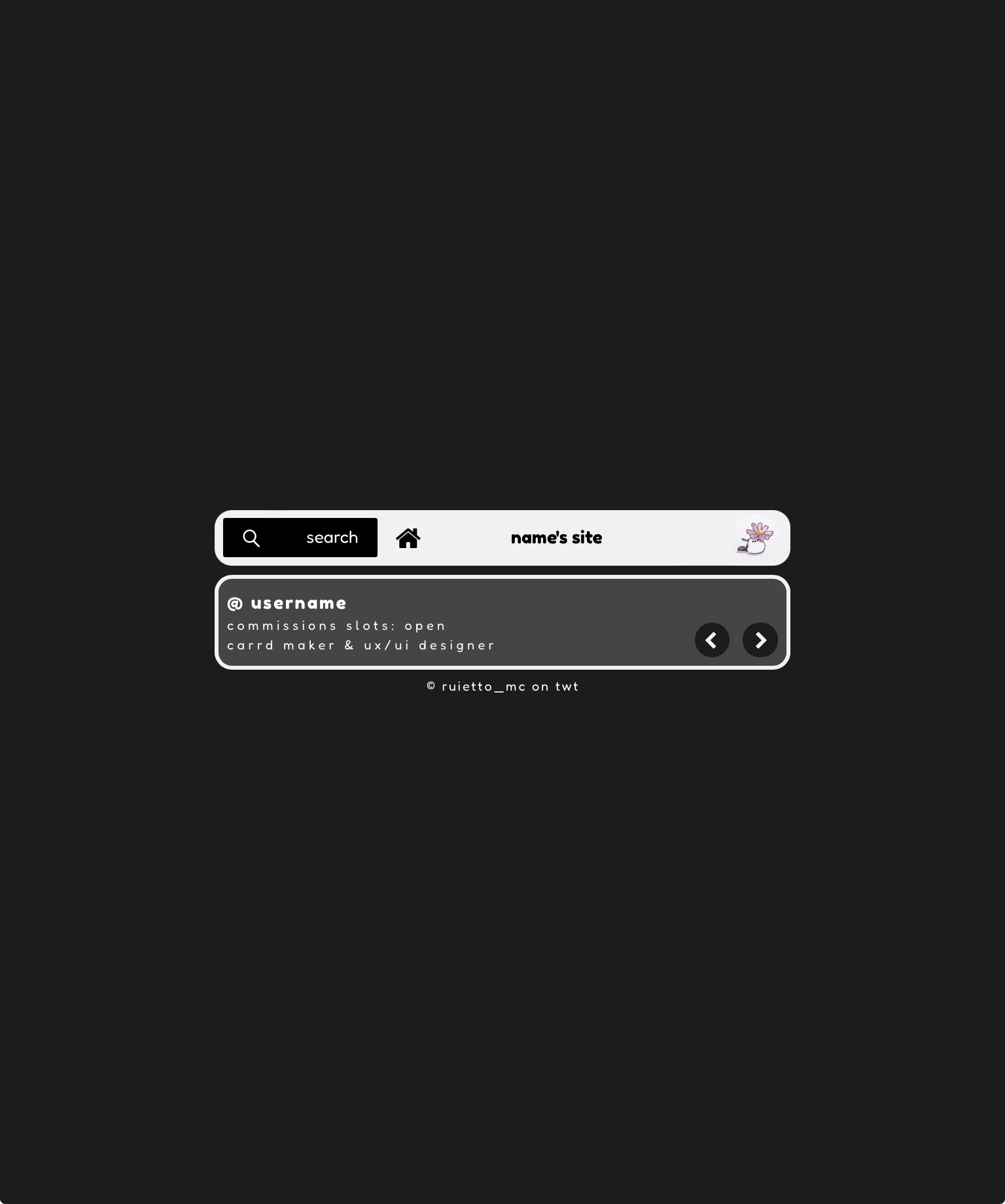 carrd commission template • dark mode - Cara's Ko-fi Shop - Ko-fi ️ ...
