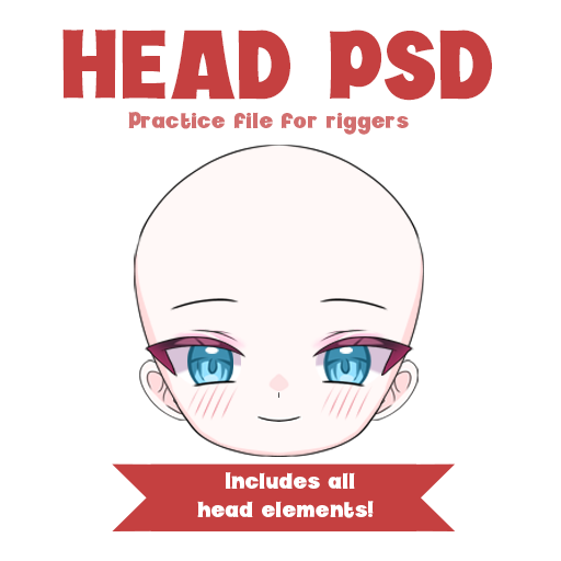 FREE Vtuber head PSD for Riggers practice! - mado hime's Ko-fi Shop ...