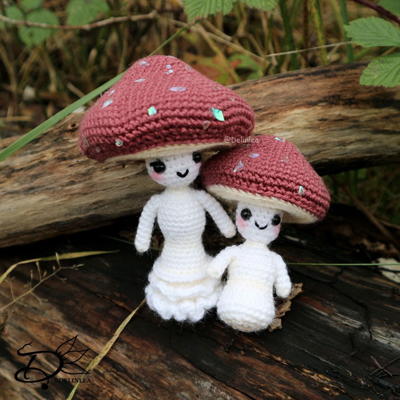 Amigurumi ENGLISH Mushroom Pattern, PDF, Crochet Mushroom Pattern