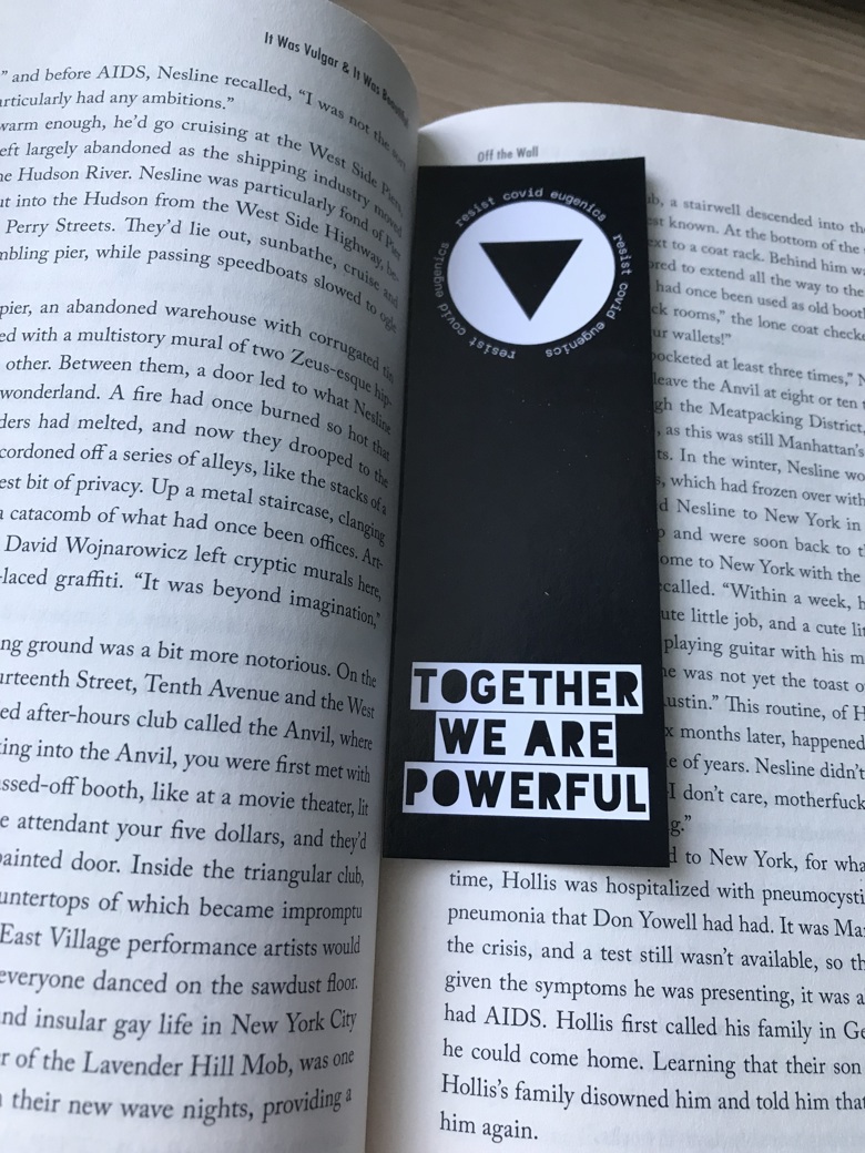 Resist covid eugenics bookmark mx papaya s ko fi shop