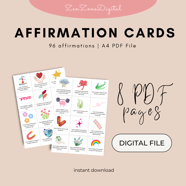 Morning Affirmation Cards, Daily Intention Setting Cards - Ally's World ...