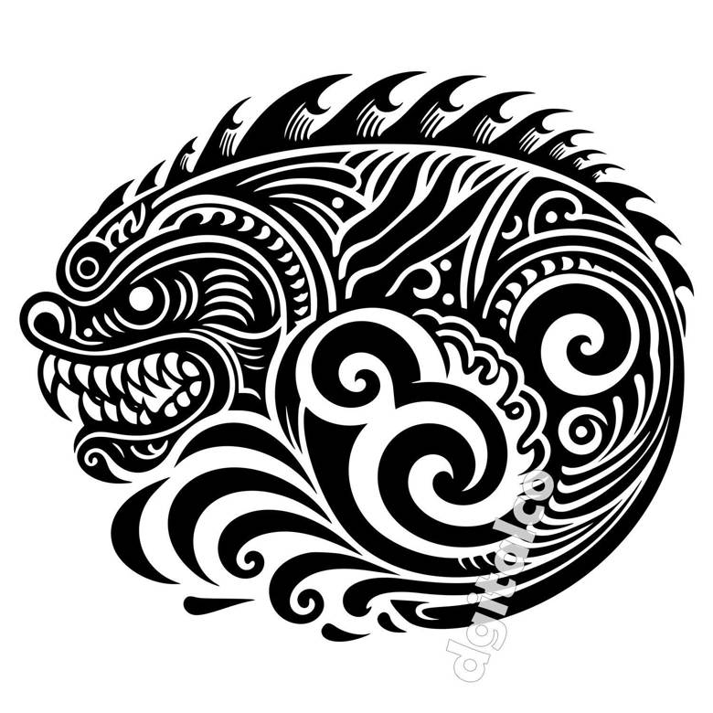 Artwork: Maori Taniwha Vector Art - Dgitalco's Ko-fi Shop - Ko-fi ️ ...