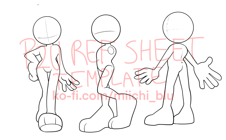 Expressive Ref Sheet Template - Miichi's Ko-fi Shop - Ko-fi ️ Where ...