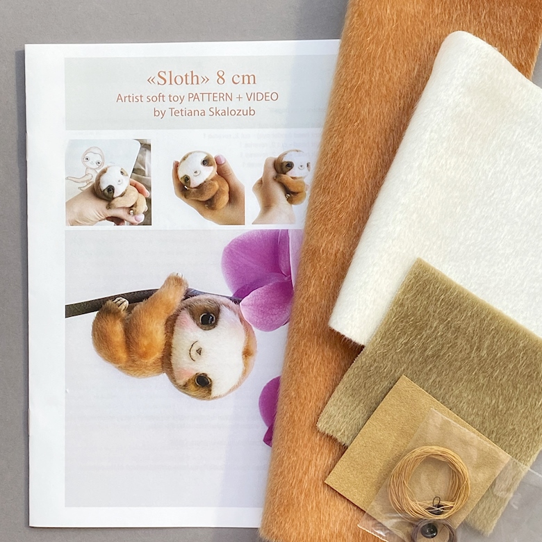 My First Stuffie – Sloth Hand Sewing Kit – Hipstitch Academy