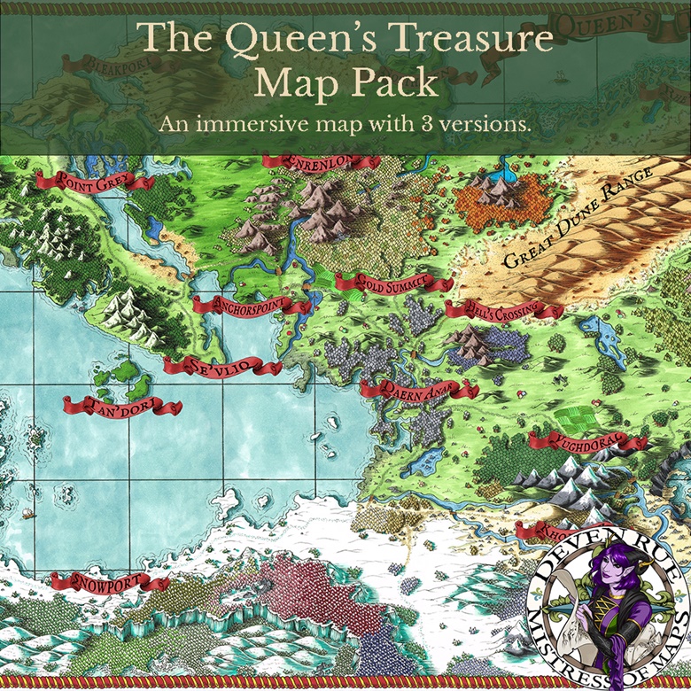 The Queen's Treasure Map Curvy Leggings – Deven Rue