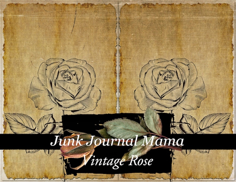 Vintage Rose Journal Paper