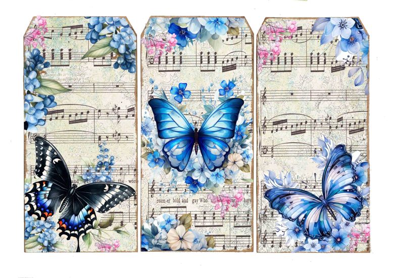 Butterfly Tags 3 - Yvonne Prestons Crafty Little corner 's Ko-fi Shop ...