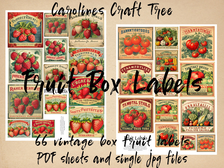 Fruit And Vegetable Box Labels - Carolines Craft Tree's Ko-fi Shop - Ko ...