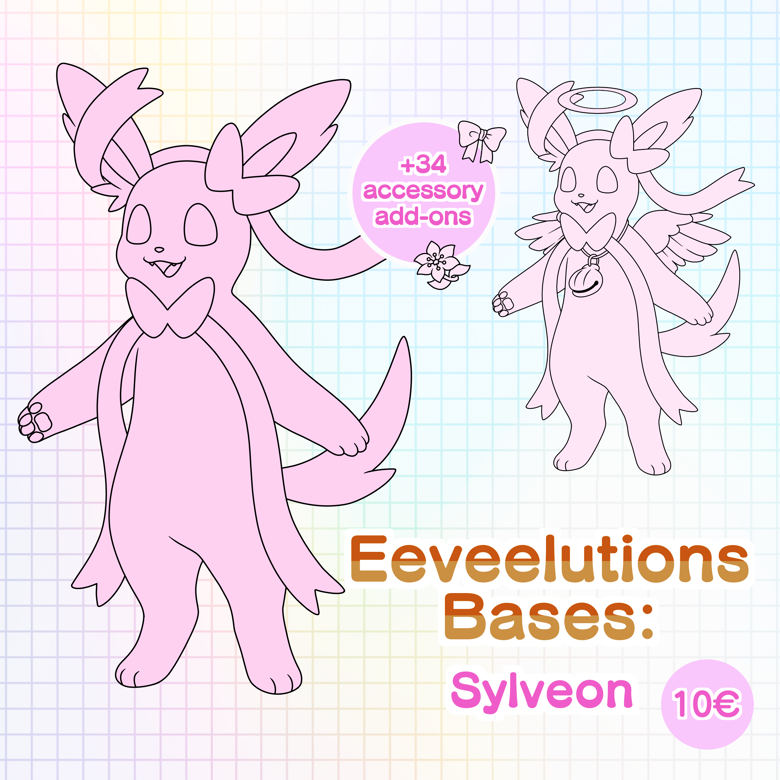 Sylveon Base (34 add-ons) - BloomingHead's Ko-fi Shop - Ko-fi ️ Where ...