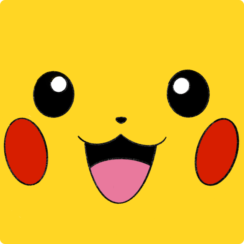 Pika Square Sticker - djacob’s Ko-fi Shop