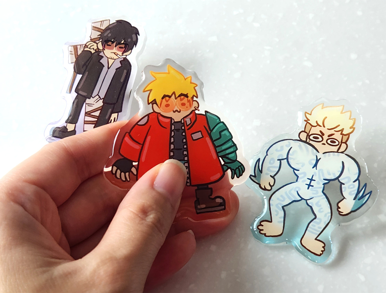 Tryguns Acrylic Pins And Stickers - Rui's Ko-fi Shop - Ko-fi ️ Where 