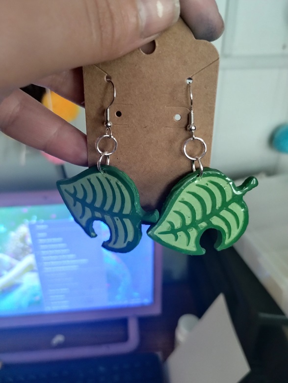 Animal crossing leaf earrings discount