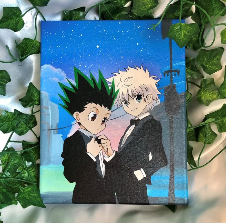 Anime Painting Of Gon And Killua From Hunter x Hunter