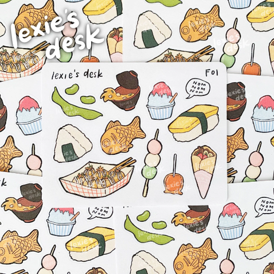 Asian Snack Sticker Pack volume 2 Cute and Kawaii Stickers for Journal,  Bujo, Penpal, Deco and More 