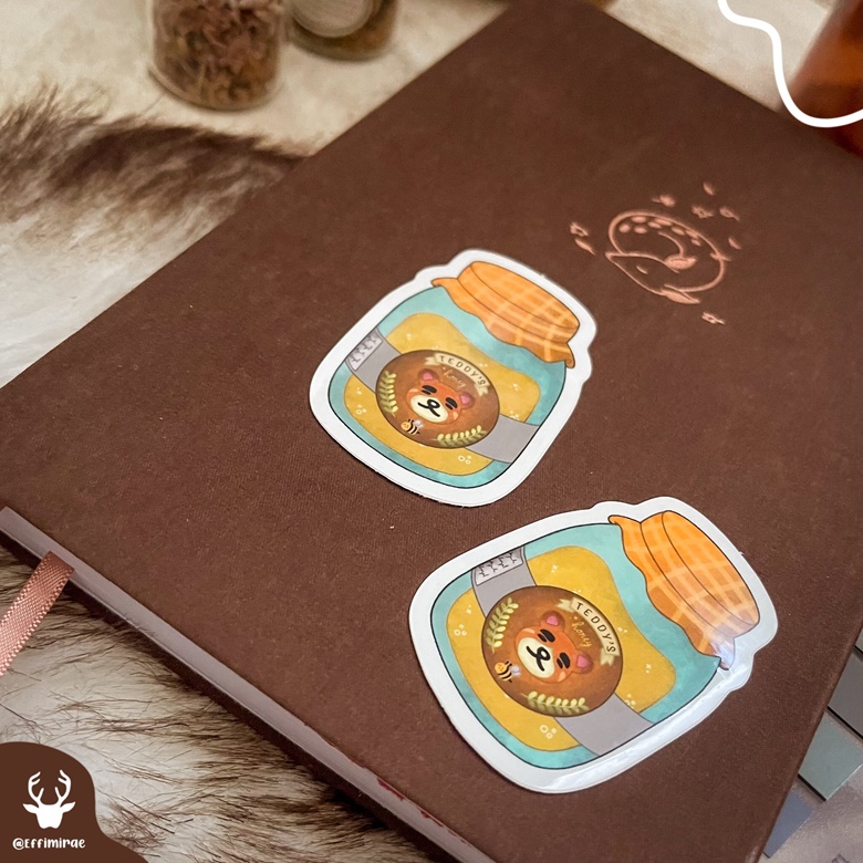 Teddy's honey jar - Animal Crossing Sticker - Effimirae's Ko-fi Shop ...