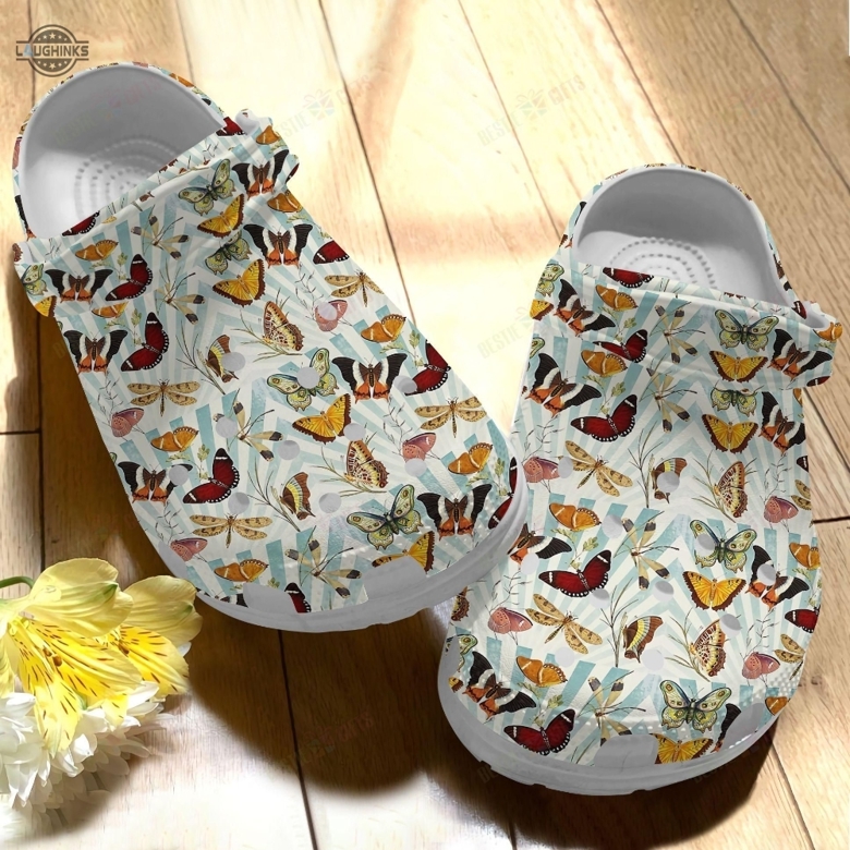 Butterfly Crocs Classic Clog Shoes Funny Famous Footwear Slippers