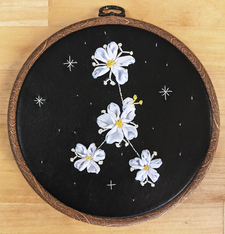 Cancer embroidery - Conflorations Embroidery's Ko-fi Shop