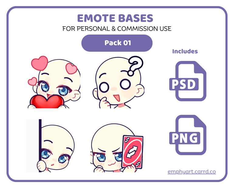 Uno Reverse Card Emote BASES - Emphy's Ko-fi Shop