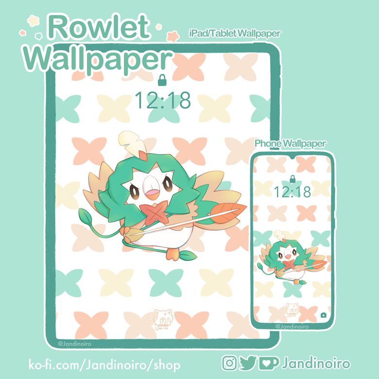 Rowlet Wallpaper Phone Ipad Tablet Desktop Jandi No Iro S Ko Fi Shop Ko Fi Where