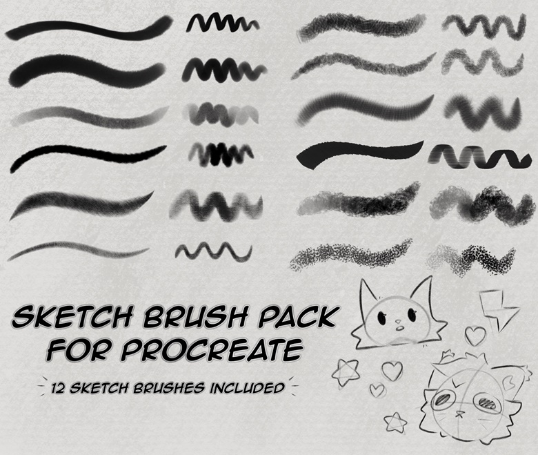 sketch brush procreate pack｜TikTok Search