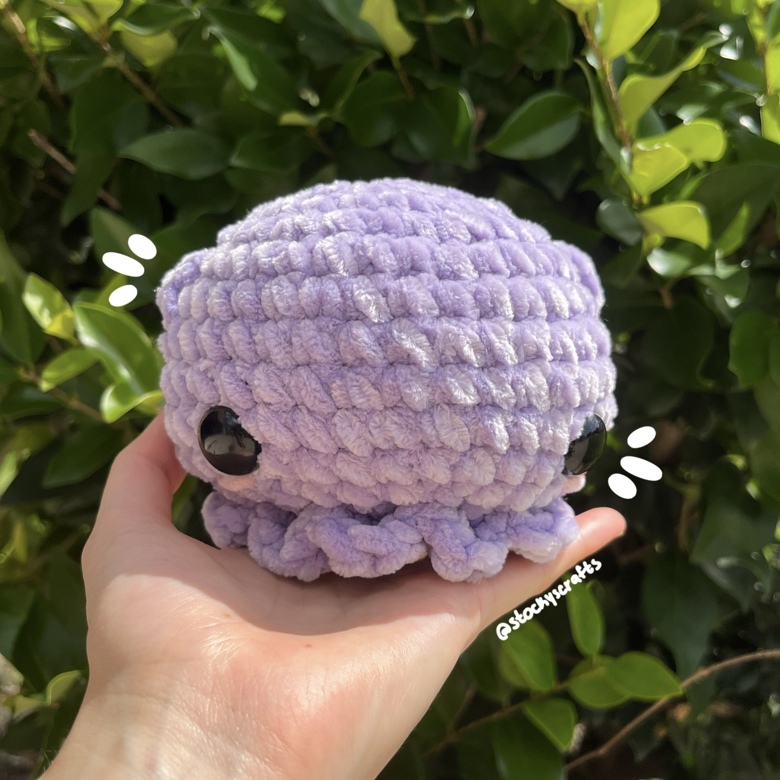 Crochet Fluffy Cuddlefish | Cute Amigurumi Cuddlefish - Stocky's Ko-fi ...