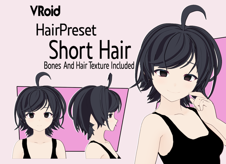 VRoid - Short Hair Preset - AcidicDoll's Ko-fi Shop - Ko-fi ️ Where ...